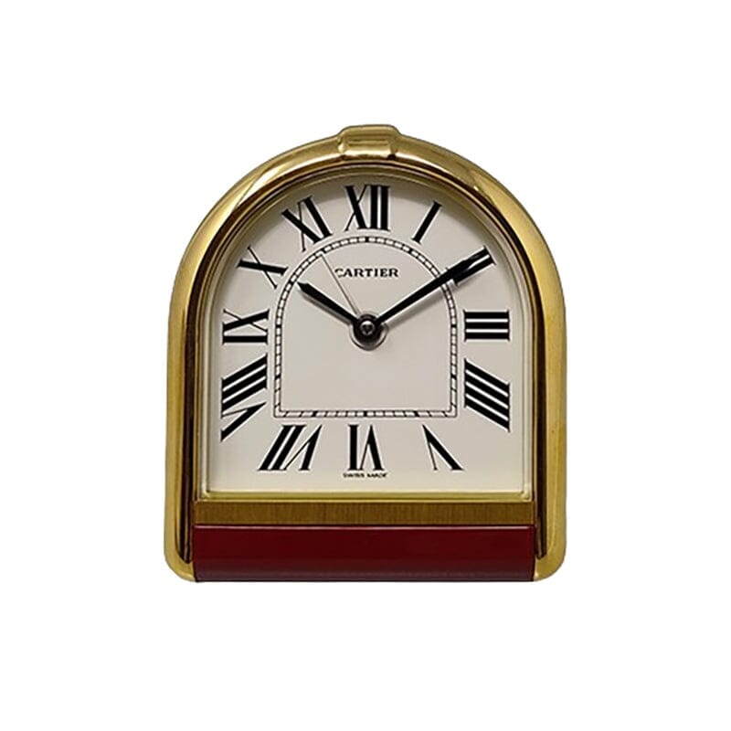 1980s Gorgeous Cartier Romane Alarm Clock Pendulette. Made in Swiss Madinteriorart by Maden