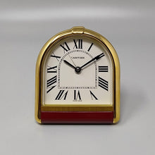 Load image into Gallery viewer, 1980s Gorgeous Cartier Romane Alarm Clock Pendulette. Made in Swiss Madinteriorart by Maden
