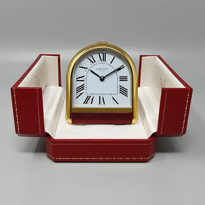 1980s Gorgeous Cartier Romane Alarm Clock Pendulette. Made in Swiss Madinteriorart by Maden