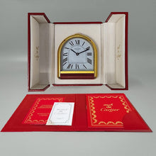 Load image into Gallery viewer, 1980s Gorgeous Cartier Romane Alarm Clock Pendulette. Made in Swiss Madinteriorart by Maden
