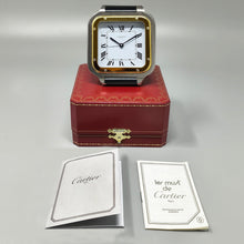 Load image into Gallery viewer, 1980s Gorgeous Cartier Santos Alarm Clock Pendulette. Made in Swiss Madinteriorart by Maden
