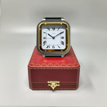 Load image into Gallery viewer, 1980s Gorgeous Cartier Santos Alarm Clock Pendulette. Made in Swiss Madinteriorart by Maden
