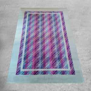 1980s Gorgeous Geometric Italian Woolen Rug by Missoni for T&J Vestor tappeto Madinteriorart by Maden