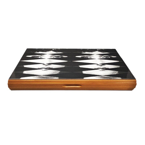 1980s Gorgeous Piero Fornasetti Backgammon in Excellent condition. Made in Italy Madinteriorart by Maden