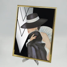 Load image into Gallery viewer, 1980s Pair Of Framed Prints &quot;Glam Girl&quot; by Ferraro. Made in U.S.A. Madinteriorart by Maden
