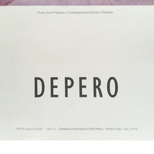 Load image into Gallery viewer, 1990s (1994) Fortunato Depero, "Solidità di Cavalieri Erranti" Futurist Exhibition Poster Madinteriorart by Maden
