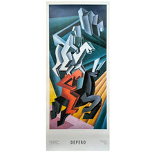 Load image into Gallery viewer, 1990s (1994) Fortunato Depero, "Solidità di Cavalieri Erranti" Futurist Exhibition Poster Madinteriorart by Maden
