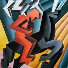 Load image into Gallery viewer, 1990s (1994) Fortunato Depero, "Solidità di Cavalieri Erranti" Futurist Exhibition Poster Madinteriorart by Maden

