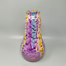 Load image into Gallery viewer, 1990s Astonishing Giuseppe Locci Polycrome Craquelé Vase in Sardinian Ceramic. Made in Italy Madinteriorartshop by Maden
