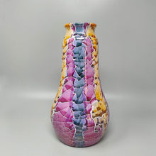 Load image into Gallery viewer, 1990s Astonishing Giuseppe Locci Polycrome Craquelé Vase in Sardinian Ceramic. Made in Italy Madinteriorartshop by Maden
