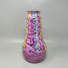 Load image into Gallery viewer, 1990s Astonishing Giuseppe Locci Polycrome Craquelé Vase in Sardinian Ceramic. Made in Italy Madinteriorartshop by Maden
