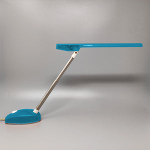 1990s Gorgeous Blue Table Lamp "Microlight" by Ernesto Gismondi for Artemide. Made in Italy Madinteriorart by Maden