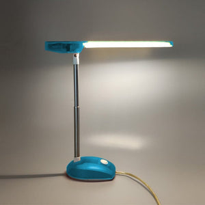 1990s Gorgeous Blue Table Lamp "Microlight" by Ernesto Gismondi for Artemide. Made in Italy Madinteriorart by Maden