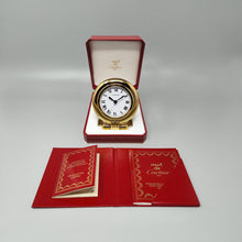 Load image into Gallery viewer, 1990s Gorgeous Cartier alarm clock pendulette &quot;Colisee&quot;. Made in France Madinteriorart by Maden
