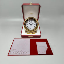 Load image into Gallery viewer, 1990s Gorgeous Cartier alarm clock pendulette &quot;Colisee&quot;. Made in France Madinteriorart by Maden
