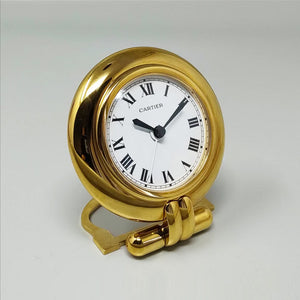 1990s Gorgeous Cartier alarm clock pendulette "Colisee". Made in France