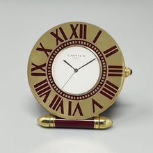 Load image into Gallery viewer, 1990s Gorgeous Cartier Alarm Clock Pendulette. Made in France. Madinteriorart by Maden
