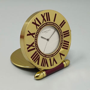 1990s Gorgeous Cartier Alarm Clock Pendulette. Made in France. Madinteriorart by Maden