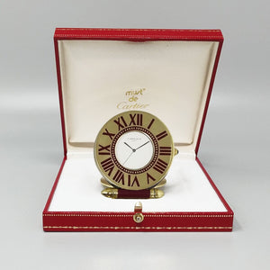 1990s Gorgeous Cartier Alarm Clock Pendulette. Made in France. Madinteriorart by Maden