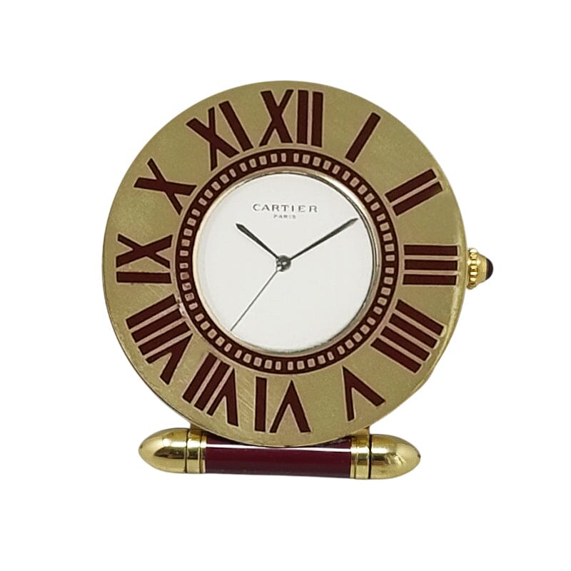 1990s Gorgeous Cartier Alarm Clock Pendulette. Made in France. Madinteriorart by Maden