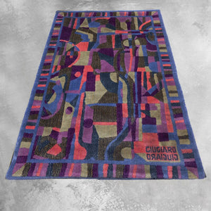1990s Gorgeous Rug by Giorgetto Giugiaro for Paracchi. Pure wool. Made in Italy Madinteriorart by Maden