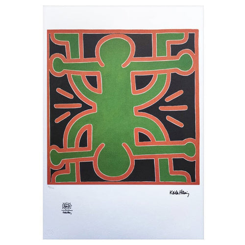 1990s Original Gorgeous Keith Haring Limited Edition Lithograph Madinteriorart by Maden