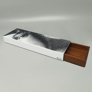 2000s Astonishing Black and White Fornasetti Box signed Fornasetti. Made in Italy Madinteriorart by Maden