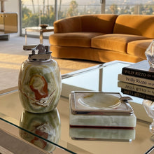 Load image into Gallery viewer, Mid-Century Modern Italian Onyx and Chrome Table Lighter &amp; Ashtray Smoking Set, 1960 Madinteriorart by Maden
