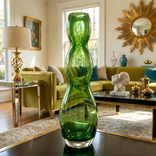 Load image into Gallery viewer, Mid-Century Modern V. Nason Murano Green Glass Vase, 1970s Madinteriorart by Maden

