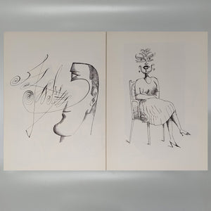 Saul Steinberg "Derriere Le Miroir" n. 157 with Fourteen Lithographs by Maeght Editeur. Madinteriorart by Maden