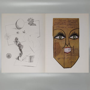 Saul Steinberg "Derriere Le Miroir" n. 157 with Fourteen Lithographs by Maeght Editeur. Madinteriorart by Maden