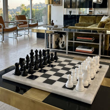 Load image into Gallery viewer, Vintage 1970s Italian Volterra Alabaster Chess Set – Handmade, Excellent Condition Madinteriorart by Maden
