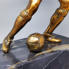 Load image into Gallery viewer, 1930s Gorgeous Art Deco Football - Soccer Player Bronze Sculpture. Made in Italy Madinteriorart by Maden
