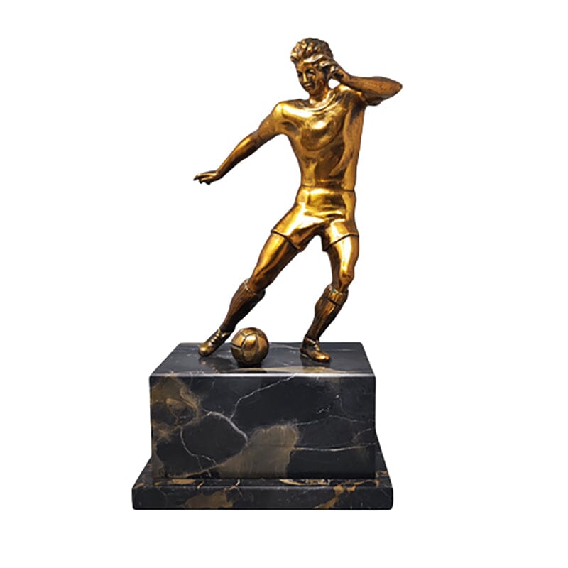 Soccer Player Sculpture Figurine Football Player Statue - Temu