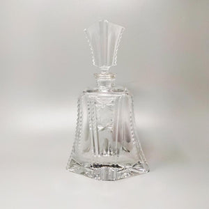 1950 Stunning Crystal Decanter with 6 Crystal Glasses. Made in Italy Madinteriorart by Maden
