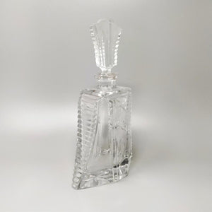1950 Stunning Crystal Decanter with 6 Crystal Glasses. Made in Italy Madinteriorart by Maden
