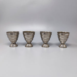 1950s Gorgeous Cocktail Shaker Set with Four Glasses in Stainless Steel. Made in Italy Madinteriorart by Maden
