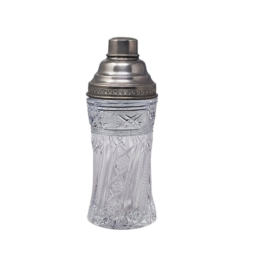 1950s Gorgeous Cut Crystal Cocktail Shaker. Made in Italy Madinteriorart by Maden