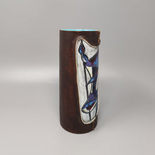 Load image into Gallery viewer, 1950s Gorgeous Marcello Fantoni Ceramic Vase Encased in Leather. Made in Italy Madinteriorartshop by Maden

