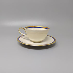 1950s Gorgeous White, Blue and Gold Tea Set/Coffee Set in Bavaria Porcelain. Made in Germany Madinteriorartshop by Maden
