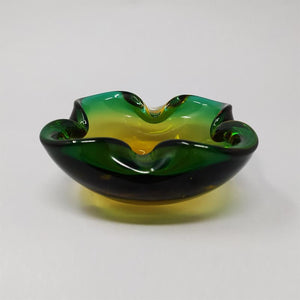 1960s Astonishing Big Green and Yellow Bowl Designed By Flavio Poli for Seguso Madinteriorart by Maden