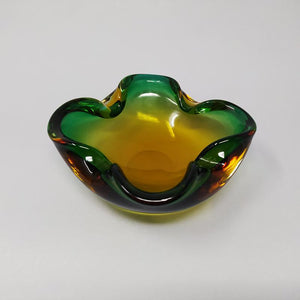1960s Astonishing Big Green and Yellow Bowl Designed By Flavio Poli for Seguso Madinteriorart by Maden