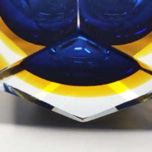 1960s Astonishing Blue Ashtray or Vide Poche By Flavio Poli for Seguso Madinteriorart by Maden