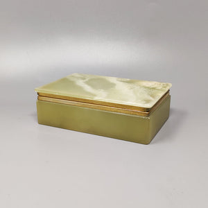 1960s Astonishing Green Onyx Box. Made in Italy Madinteriorart by Maden