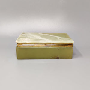 1960s Astonishing Green Onyx Box. Made in Italy Madinteriorart by Maden