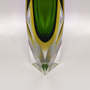 1960s Astonishing Green Vase By Flavio Poli for Seguso. Made in Italy Madinteriorart by Maden