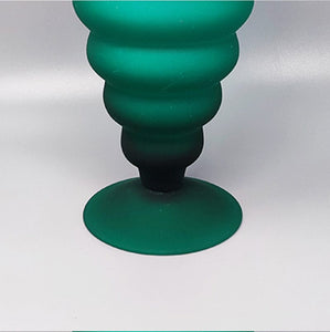 1960s Astonishing Green Vase in Murano Glass By Michielotto Madinteriorart by Maden