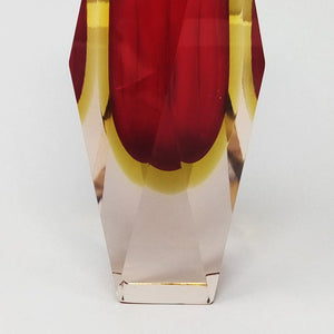 1960s Astonishing Rare Red Vase Designed By Flavio Poli for Seguso Madinteriorart by Maden