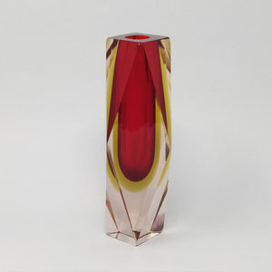 1960s Astonishing Rare Red Vase Designed By Flavio Poli for Seguso Madinteriorart by Maden