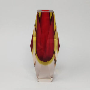 1960s Astonishing Rare Red Vase Designed By Flavio Poli for Seguso Madinteriorart by Maden